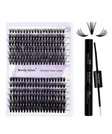 DIY lashes eyelash extensions lashes extension d curl eyelashes set lash bond and seal lash extension lash cluster set eyelash extension set (30d+40d+lash bond and sea