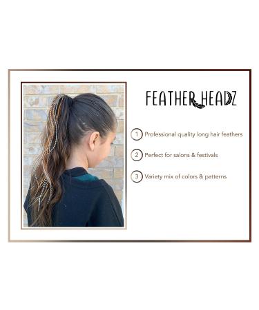 Natural Color Hair Feathers for Extension DIY Kit - 21 Feathers 9-14 Long - Eye-Catching Design - 100% Real Rooster Feathers - Professional Grade - Buy Online on GoSupps.com