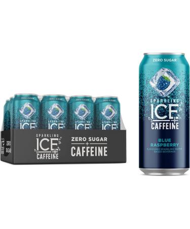 Sparkling Ice +Caffeine Blue Raspberry Sparkling Water. (Pack of 12) & Peach Nectarine Flavoured Sparkling Water with Zero Sugar and Zero Calories 503 ml (Pack of 12) - Buy Online on GoSupps.com