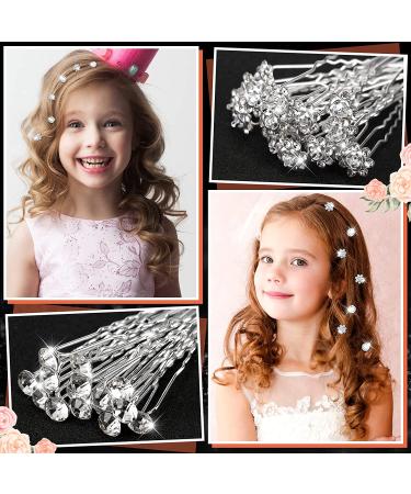 Bridal Wedding Hair Pins Set - 60 Pieces Charming Rhinestone & Pearl Hair Accessories for Women and Girls - Buy Online on GoSupps.com