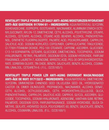 L'Oreal Paris Revitalift Triple Power LZR Anti Aging Day & Night Face Cream With Pro Retinol Vitamin C + Hyaluronic Acid Anti Wrinkle Moisturizer Skin Care Kit 2 Count - Buy Online on GoSupps.com