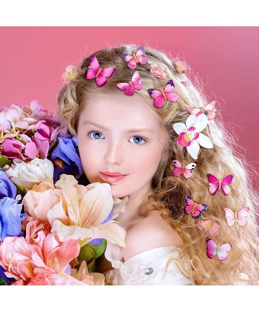 18 Pcs Vintage Glitter Butterfly Hair Clips | Stylish Hair Accessories for Teens & Women - Buy Online on GoSupps.com