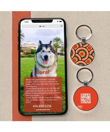 DISONTAG QR Code Dog ID - Personalized Social Page | Free Online Pet Profile | Modifiable Privacy Control (Round) A2 - Buy Online on GoSupps.com
