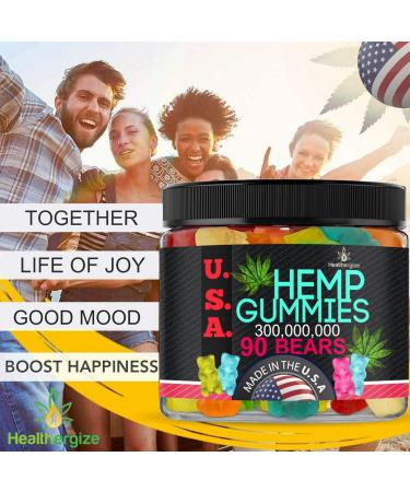 Buy Hemp Gummies Bears for Sleep & Relaxation | Natural Hemp Oil Edibles - 90 Bears Made in USA - Buy Online on GoSupps.com