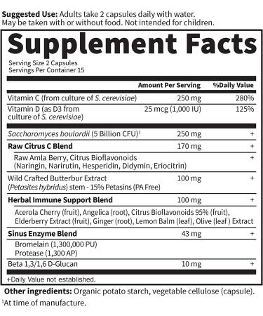 Garden of Life Herbal Immune Balance Sinus - 30 Vegetarian Capsules for Natural Support - Buy Online on GoSupps.com