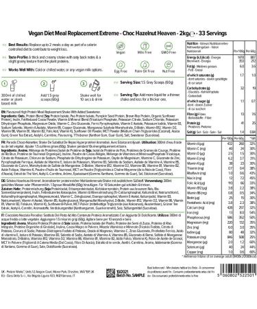 Protein Works Vegan Meal Replacement Shake 2kg - Chocolate Hazelnut - 33 Servings | Plant Based Protein | Added Vitamins | Weight Loss Support - Buy Online on GoSupps.com