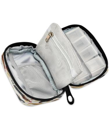Rustic Hens Roosters Chickens 7-Day Pill Organizer Case | Portable Travel Vitamin & Medicine Pouch - Buy Online on GoSupps.com