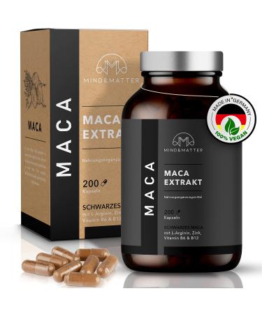 Maca capsules high dosed-Black Maca extract 20: 1 corresponds to 24 000mg powder per daily dose-optimized with L-arginine zinc B6 & B12-200 laboratory tests vegan without additives & made in DE - Buy Online on GoSupps.com