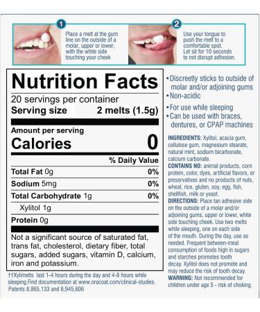 Oracoat Xylimelts Mild Mint Oral Adhering Discs 160 Count - Pack of 4 - Buy Online on GoSupps.com