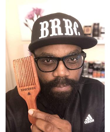MANEJACK Beard Pick for Men - Wooden Afro Hair Lift Comb - Buy Online on GoSupps.com