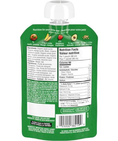 GERBER Organic Baby Pur e Apple Mango Raspberry Avocado Oat 90 ml - Buy Online on GoSupps.com