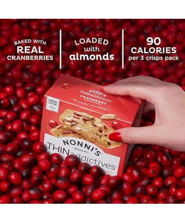Nonni's THINaddictives Almond Thin Cookies - Cranberry Almond Biscotti Italian Cookies - Sweet & Crunchy Cookie Thins - Perfect with Coffee - Kosher - 4.4 oz 3 Pack - Buy Online on GoSupps.com