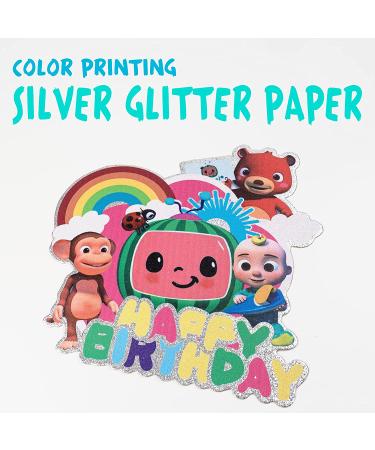 Glitter Paper Cake Topper - Birthday Party Supplies for Kids - Buy Online on GoSupps.com