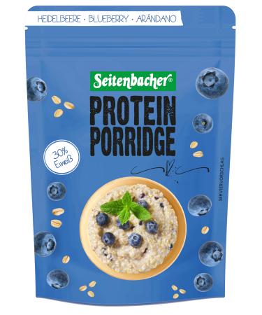 Seitenbacher Porridge Blueberry - Your Warm Breakfast with 30% Protein I Wheat Free I (1 x 500 g)
