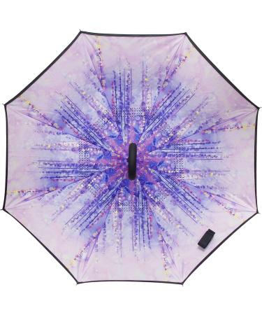 owen kyne Windproof Double Layer Folding Inverted Umbrella  Self Stand Upside-down Rain Protection Car Reverse Umbrellas with C-shaped Handle Wisteria Tree - Buy Online on GoSupps.com