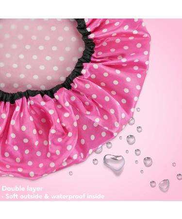 Shower Caps for Women 3 Pack - Reusable Bath Hair Cap in Various Colors - Ideal for Long and Short Hair - Suitable for Ladies, Men, and Kids - Harts & Dots - Buy Online on GoSupps.com