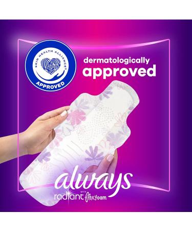 Always Radiant Overnight Feminine Pads for Women Size 4 for Nighttime with Wings Scented 36 CT Size 4 36 Count - Buy Online on GoSupps.com