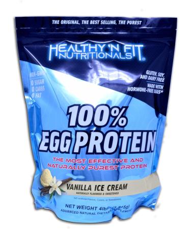 Healthy N Fit 100% Egg Protein - Vanilla (4lb) | Pure Egg White Protein Keto & Paleo Friendly Naturally Sweetened - Buy Online on GoSupps.com
