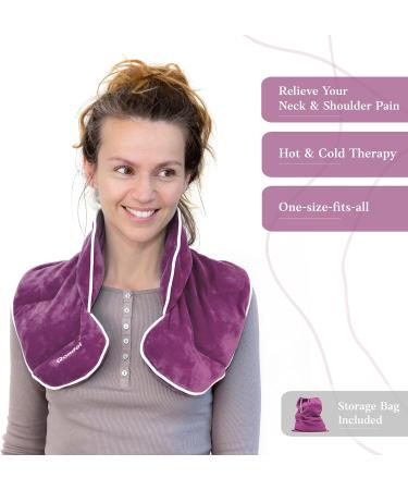 Qomfor Wheat Bags Microwavable Neck and Shoulder - Soothing Wheat Bag Microwavable - Wheat and Lavender - Microwave Heat Pad for Period Pain Relief Back Pain and Stress Relief (Purple) - Buy Online on GoSupps.com