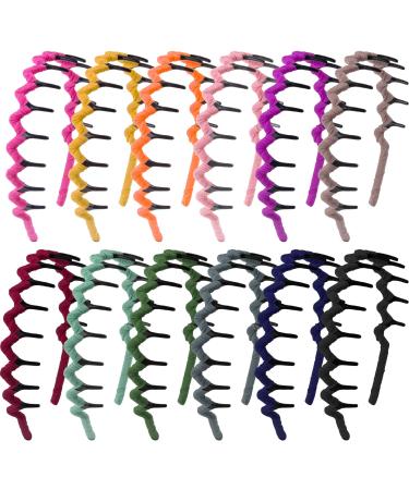 Duufin 12 Pieces Zigzag Headbands with Teeth Headbands Plastic Sharks Tooth Headband Wave Teeth Comb Headbands Non-slip Headband Fabric Covered Colorful Zig Zag Headbands for Girls and Women  12 Colors Classic Color - Buy Online on GoSupps.com