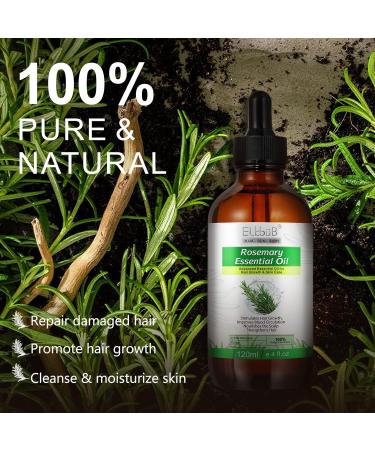 ELBBUB Rosemary Oil for Hair Growth - Undiluted Rosemary Oil for Hair Skin - Cleansing Rosemary Essential Oil for Dry Scalp Care Rid of Itchy and Dry Scalp 1 120.0 millilitre - Buy Online on GoSupps.com
