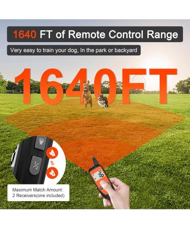Remote Dog Training Collar with Sound & Vibration Modes - Rechargeable & Waterproof - 1000FT Range - Orange - Buy Online on GoSupps.com