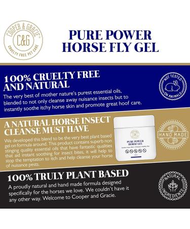 C&G Pets | Pure Power Horse Fly Gel | Repels Biting Insects | Soothes and Hydrates itchy Skin | 8 Hour Sweat Resistant Citronella Formula | 100% Organic And Natural 500ml - Buy Online on GoSupps.com