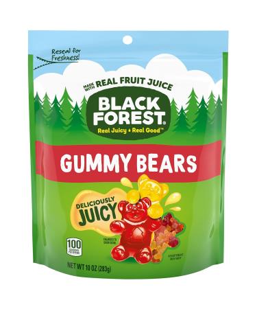 Delicious Black Forest Gummy Bears - Fruit Flavor Made with Real Juice 10 oz | International Shipping Available - Buy Online on GoSupps.com