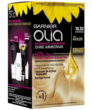 Garnier Olia Gold 10.32 Platinum Gold Permanent Hair Colour Pack of 3 x 271 g - Buy Online on GoSupps.com