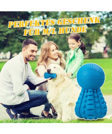 Durable Insmercable Dog Toys for Aggressive Chewers | Non-Toxic Natural Rubber | Squeaky Blue Toys for Medium & Large Dogs - Buy Online on GoSupps.com