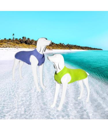 Kickred 2 Pack Summer Dog Shirts - Fast Drying Breathable Pet Sleeves & Light Stretchable Tank Tops for Dogs - Perfect for Young Girls (Deep Blue + Dark Green L) - Buy Online on GoSupps.com