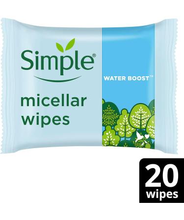 Simple Kind to Skin hypoallergenic Micellar Biodegradable Cleansing Wipes for sensitive skin 20 wipes (Pack of 3) 20 count (Pack of 3) Wipes Waterboost - Buy Online on GoSupps.com