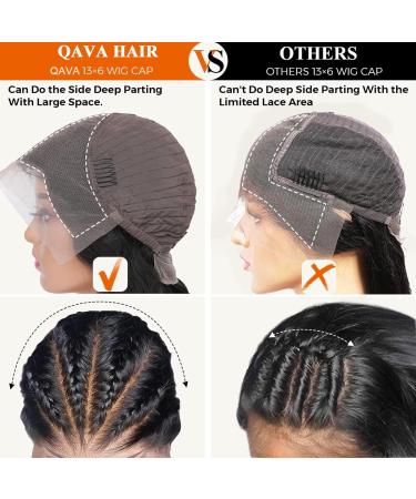 16 Inch 13X6 HD Lace Front Human Hair Wig for Black Women - 180 Density Straight Brazilian Virgin Hair, Transparent Glueless Lace Frontal Wig Pre Plucked with Baby Hair - Buy Online on GoSupps.com
