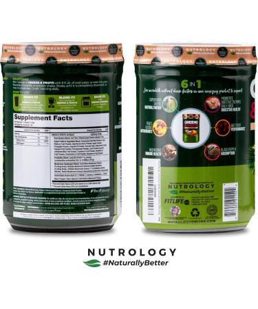Nutrology Greens & Fruits Powder-Naturally Sourced Superfood Beet Powder Mushroom Blend Probiotics Digestive Enzymes Fiber Antioxidants Immune Support Gluten Free - Vanilla Cinnamon - Buy Online on GoSupps.com