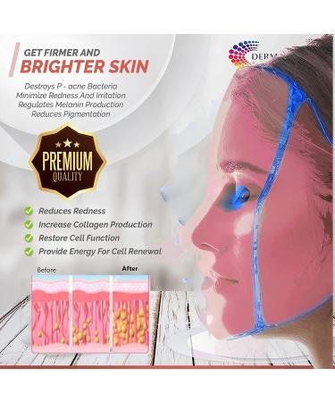 FDA Cleared 8-in-1 LED Light Therapy Face Mask for Anti-Aging & Dark Spot Removal + Ice Roller - Rose Gold - Buy Online on GoSupps.com
