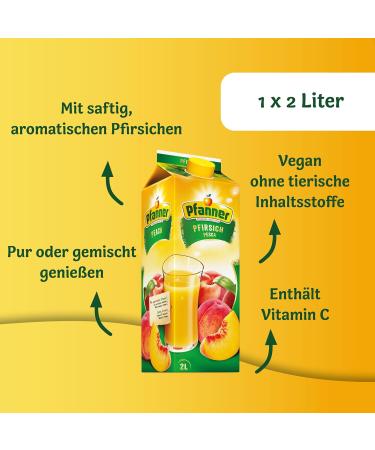 Buy Pfanner Peach Nectar 2L - 40% Fruit Content | Premium Peach Drink - International Shipping - Buy Online on GoSupps.com
