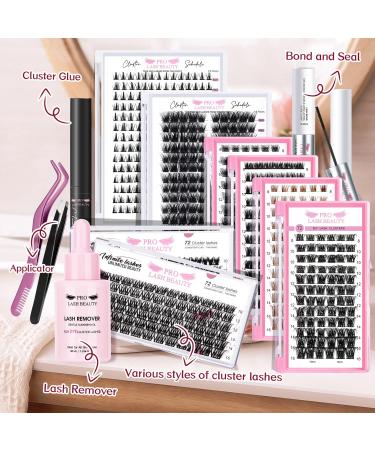 Cluster Lashes 72 Pcs - DIY Eyelash Extensions | Fluffy & Comfortable Tender Style | Reusable Self-Application 14mm - Buy Online on GoSupps.com