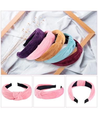 Deviegath 12 Pack Knotted Headbands for Women - Leopard Print & Solid Color Fashion Turban Hair Hoops - Buy Online on GoSupps.com