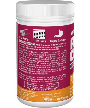 Nutrija L-Arginine and L-Citrulline Complex - 100g Pineapple | Enhance Performance & Energy | Buy Online - Buy Online on GoSupps.com