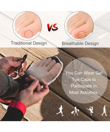 16 Pack Toe Protection Caps - Gel Caps for Missing Toenails Ideal for Walking & Running - Protect Your Toes Today! - Buy Online on GoSupps.com