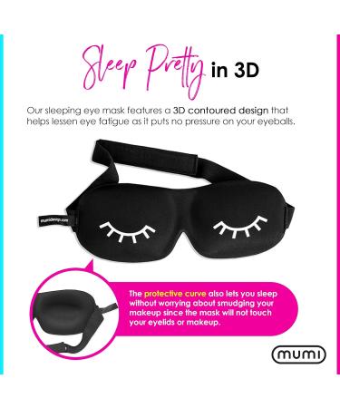 Mumi Sweet Dreams Kit: 3D Eye Mask with Memory Foam, Adjustable Strap, Ear Plugs - Black - Buy Online on GoSupps.com