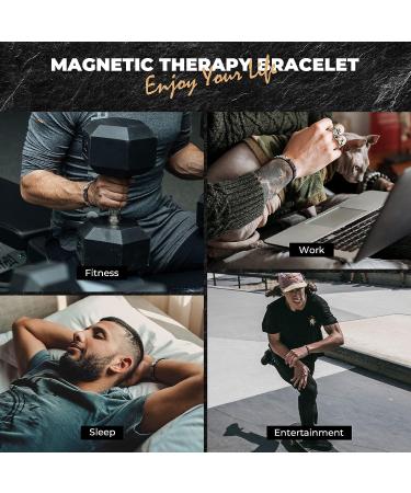 Meciam Magnetic Therapy Carbon Fiber Titanium Bracelet | Pain Relief for Arthritis | Adjustable Length | Red - Buy Online on GoSupps.com