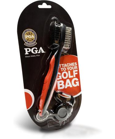 SHAUN WEBB GOLF Brush Cleaner Set - Wire and Nylon Bristle Brushes for Optimal Performance | Golfing Accessories with Retractable Zipline Cord - Buy Online on GoSupps.com