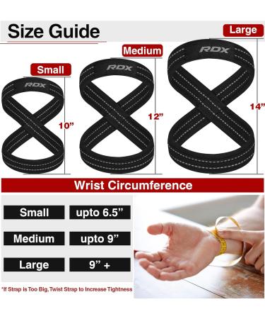 RDX Train Aid Strength Training | Figure 8 Cross Lifting Straps for Weightlifting | Padded Powerlifting Wrist Protection | Deadlift & Pull Up Grip for Men & Women - Black/Gray - Buy Online on GoSupps.com