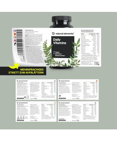 Daily Vitamins - 120 Vegan Multivitamin Capsules | High-Dose A-K | Ideal for Athletes | Pure & Additive-Free | Made in Germany - Buy Online on GoSupps.com