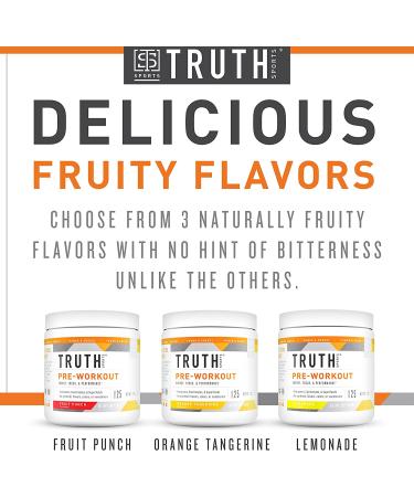 Truth Nutrition Natural Pre Workout Powder - Plant-based Vegan Keto Preworkout - Orange Tangerine Flavor - Buy Online on GoSupps.com