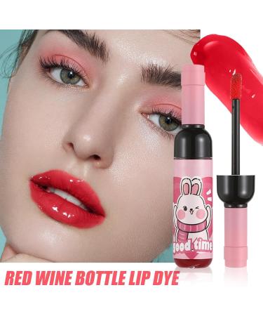 Wine Repsticle Lip Color | Matte Gloss Lips | Wine Liquid Lip Gloss Matte Finish Waterproof Beauty Makeup for Family Gatherings - Buy Online on GoSupps.com