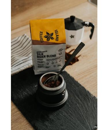Coffee Island Espresso Silk River Blend with Medium-Dark Roasting Prepacked (Ground) 250g - Buy Online on GoSupps.com