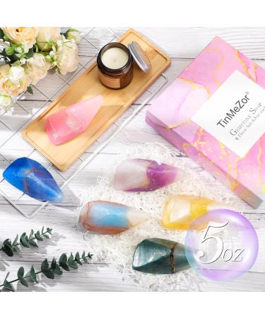 Shop Loopeer 6-Piece Fragrant Gemstone Soap Bars | Moisturizing 5 oz Decorative Soaps for Kids & Adults | Perfect Gift Idea 6 Unique Scents - Buy Online on GoSupps.com
