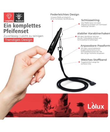 LIOLUX Dog Whistle with Clicker - 80mm Adjustable High-Frequency Dog Training Aid for Dogs Cats & Birds | R tter Refraction - Buy Online on GoSupps.com